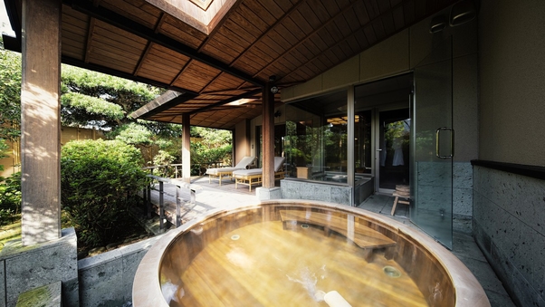 【最上室】和庭の湯上りテラス＋庭園風呂２つ付客室『胡蝶』